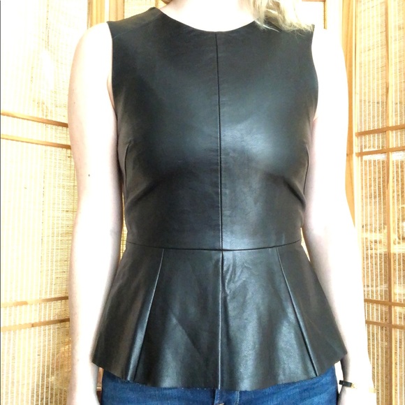 Urban Outfitters Tops - CO Vegan Leather Peplum Top
